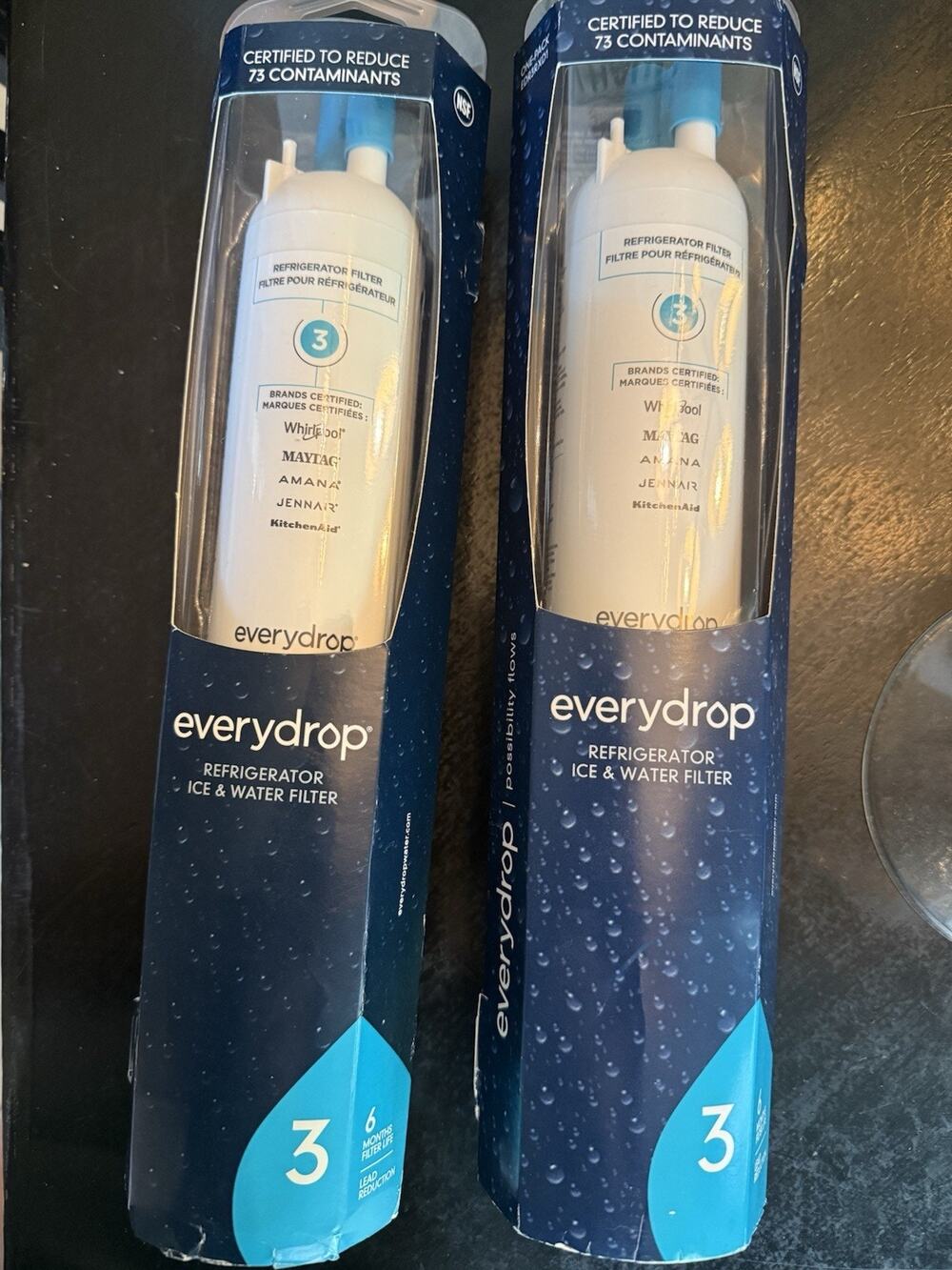 2 Whirlpool Maytag Everydrop Ice & Water Refrigerator Filter #3 PUR Filtration